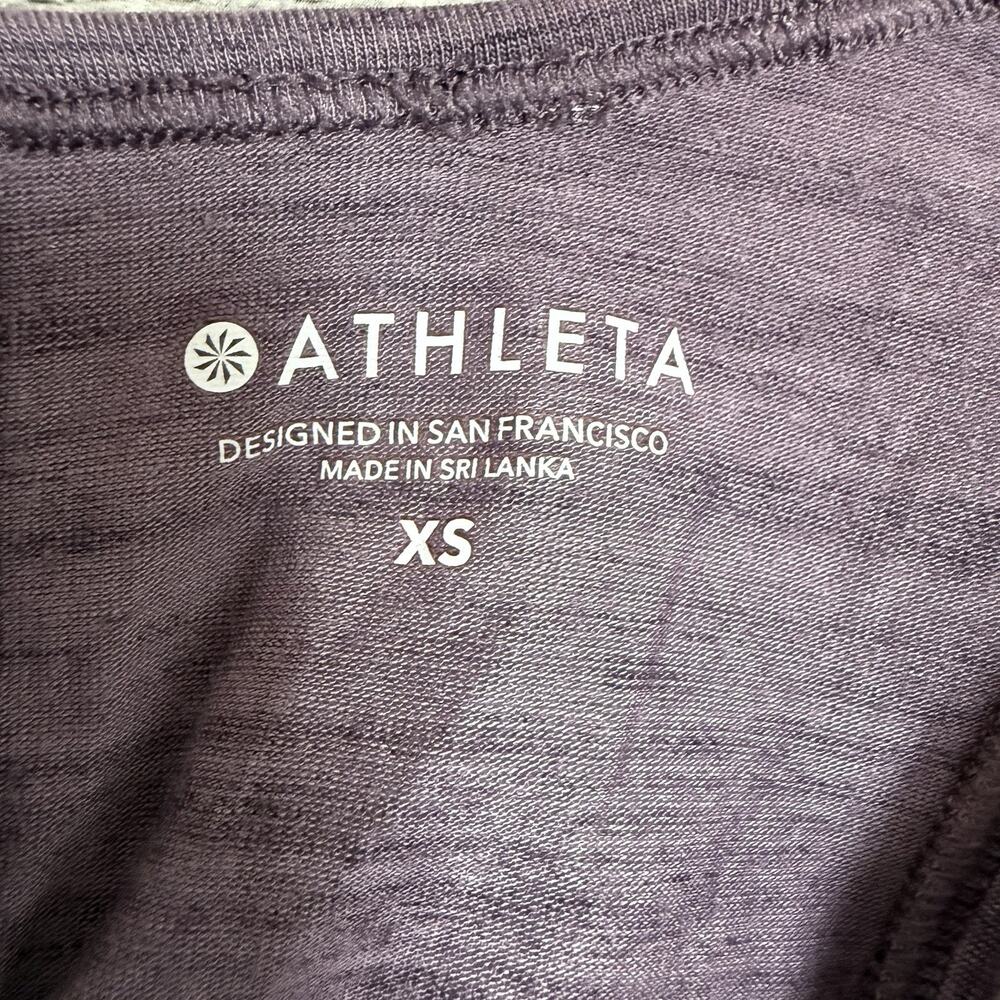 Athleta Essence Split Back Tie Tank Top Lightweight Stretch Purple Women’s Sz XS - Picture 3 of 7